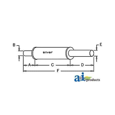 A & I Products Muffler 31.5" x4" x4" A-70219534